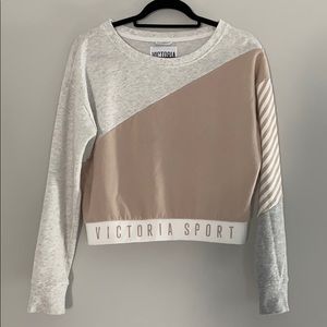 Color block crew neck sweatshirt